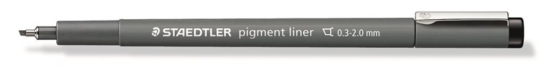 Fineliner pigment liner 0,3-2mm skuren svart