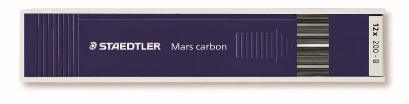Blyertsreservstift Mars Carbon 2,0mm B (12 stifter)