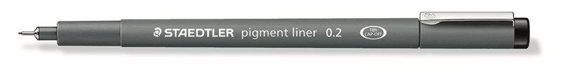 Fineliner pigment liner 0,2mm svart