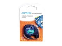 Tape DYMO LetraTag 12mm Svart på Grön