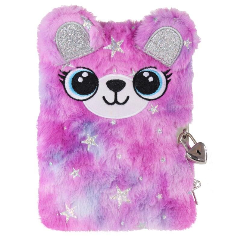 Dagbok Plush Nalle med stärnor - och lås