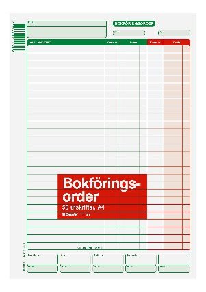 Blankett bokföringsorder A4 50