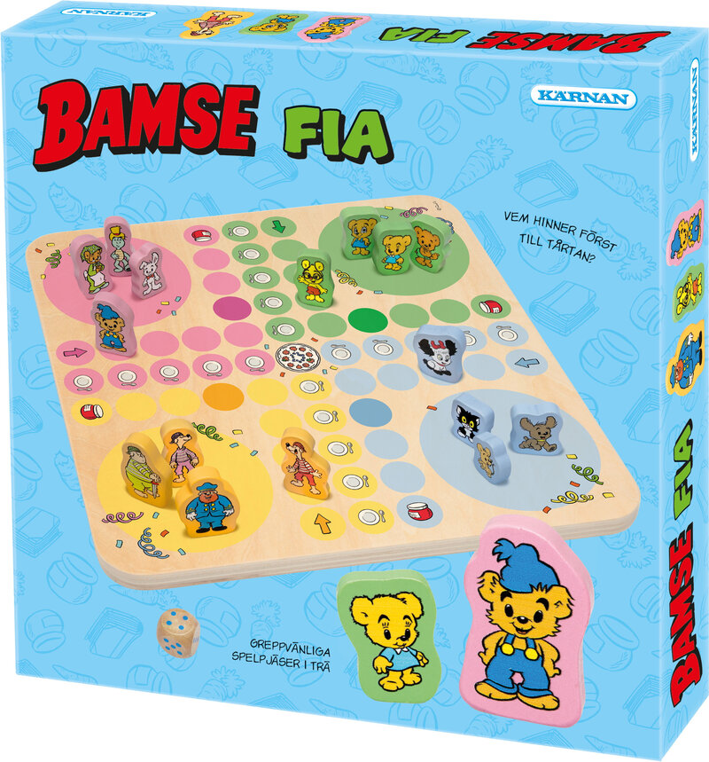 Fiaspel i trä Bamse