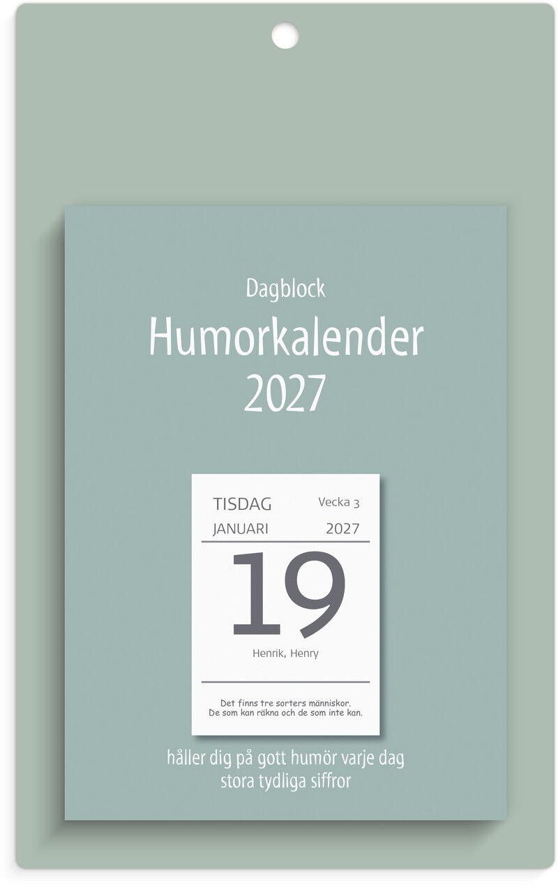 Väggplån med dagblock 2027 Humor