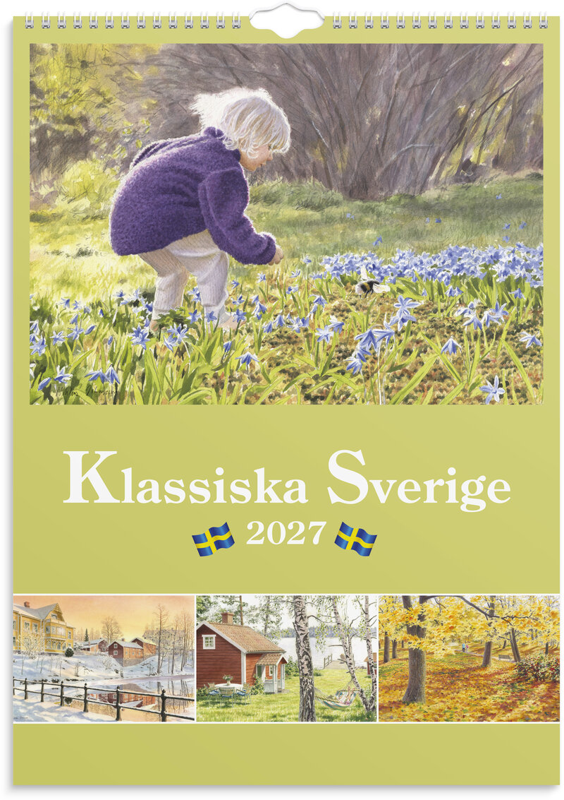 Väggkalender 2027 Klassiska Sverige