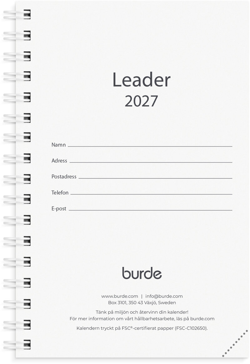 Kalender 2027 Leader refill