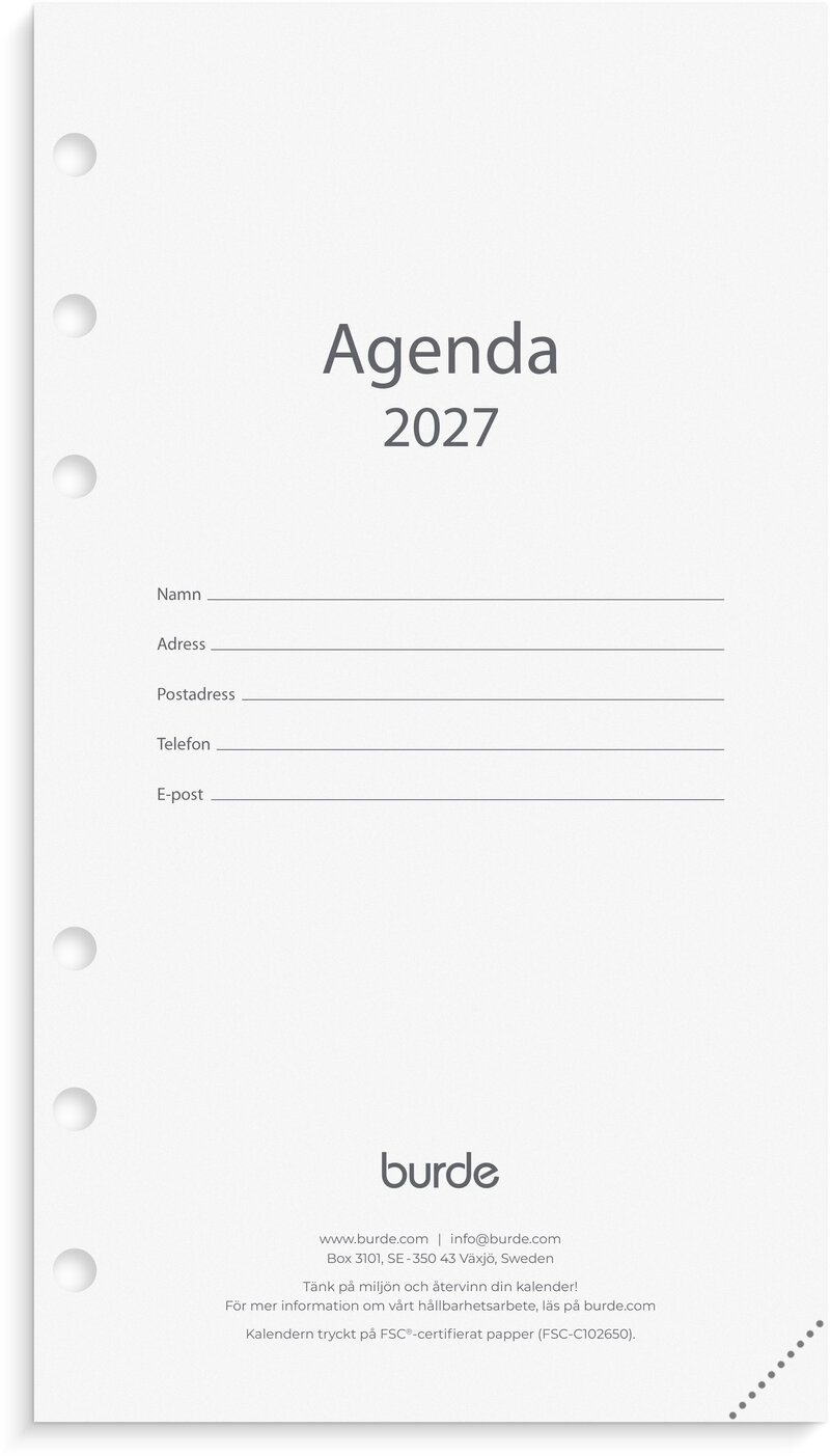 Regent kalendersats Agenda 2027