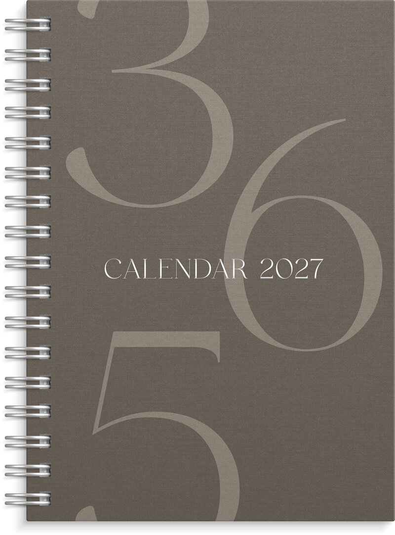 Kalender 2027 Weekly A6 Story brun