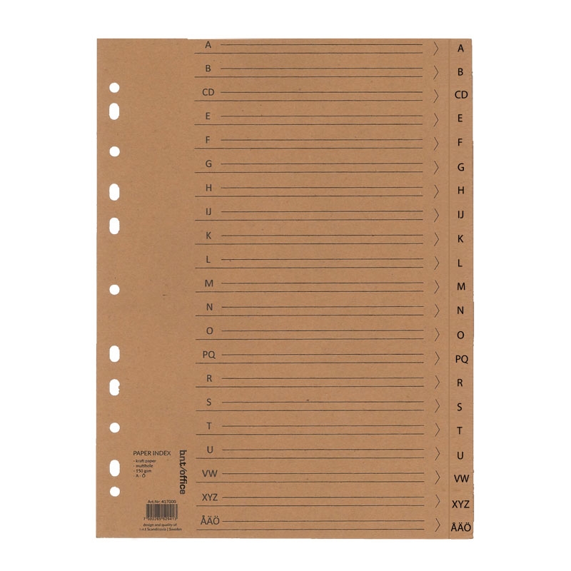 A-Ö Register Kraftpapper 150g