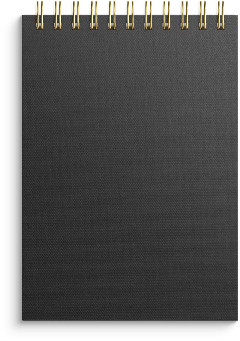 Anteckningsbok - Notebook - lined A6 black