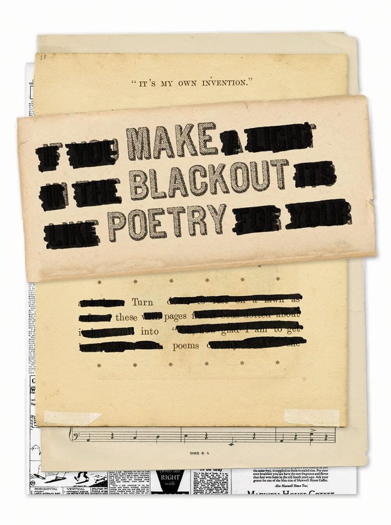 Make blackout poetry: turn these pages into poems