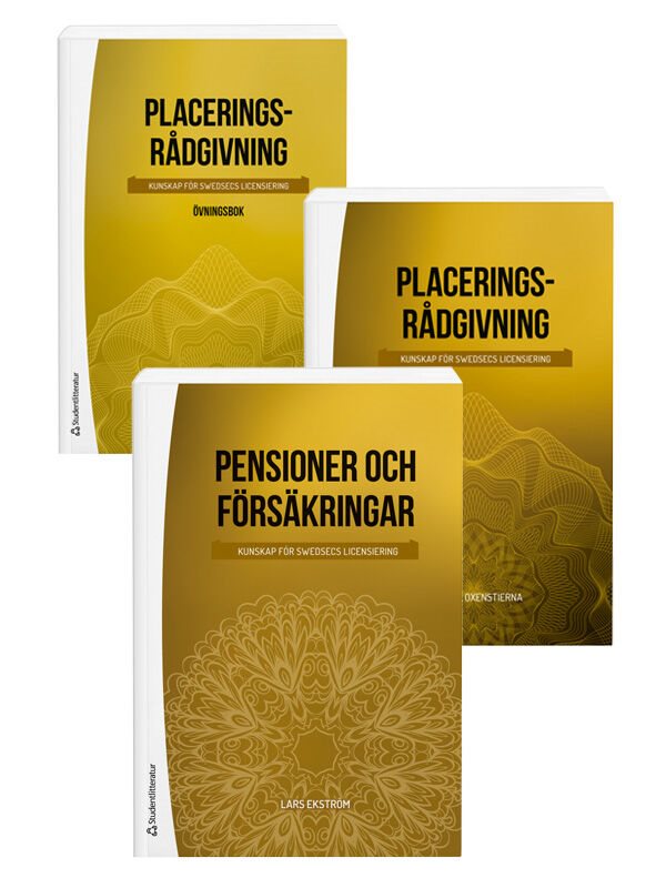 Placeringsrådgivning samt övningsbok och Pensioner och försäkringar - paket