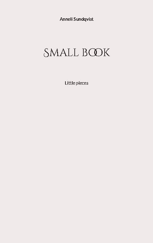 Small book : little pieces