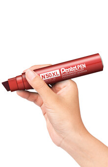 Märkpenna perm. PENTEL N50XL sned röd