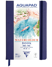 Målarbok Clairefontaine Aquapad Akvarell Bok 300g 14x21cm