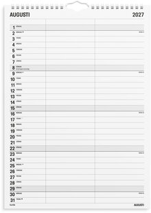 Familjekalender 2027 Black and white 2 kolumner