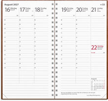 Kalender 2027 Interplano cognac konstläder