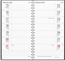 Kalender 2027 Plano svart plast