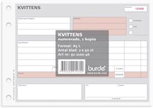 Kvittens A5L med 1 kopia numrerade 2 x 50 blad