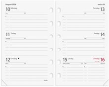 Kalender 2026 Compact Systemkal svart konstläder