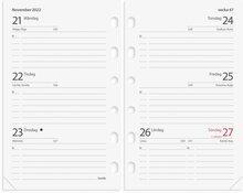 Kalender 2026 Compact Systemkal svart skinn