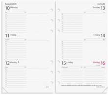 Kalender 2026 Regent Systemkal svart konstläder