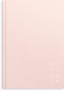 Anteckningsbok linnetextil A5 Linjerad rosa