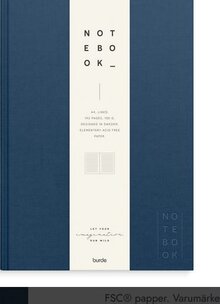 Anteckningsbok linnetextil A4 Linjerad mörkblå